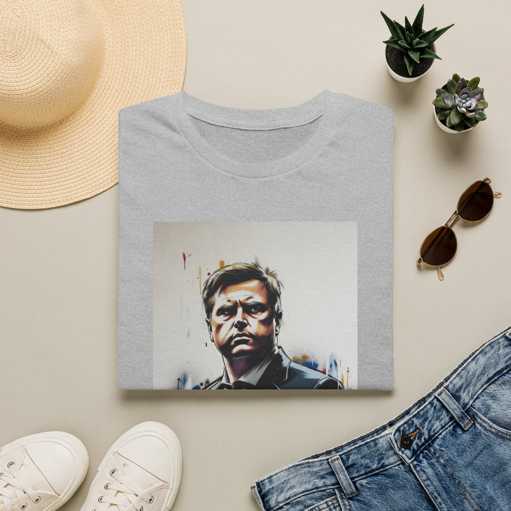 Portrait Artsy JD T-Shirt — Stylized Gentleman's Painted Face Graphic Tee