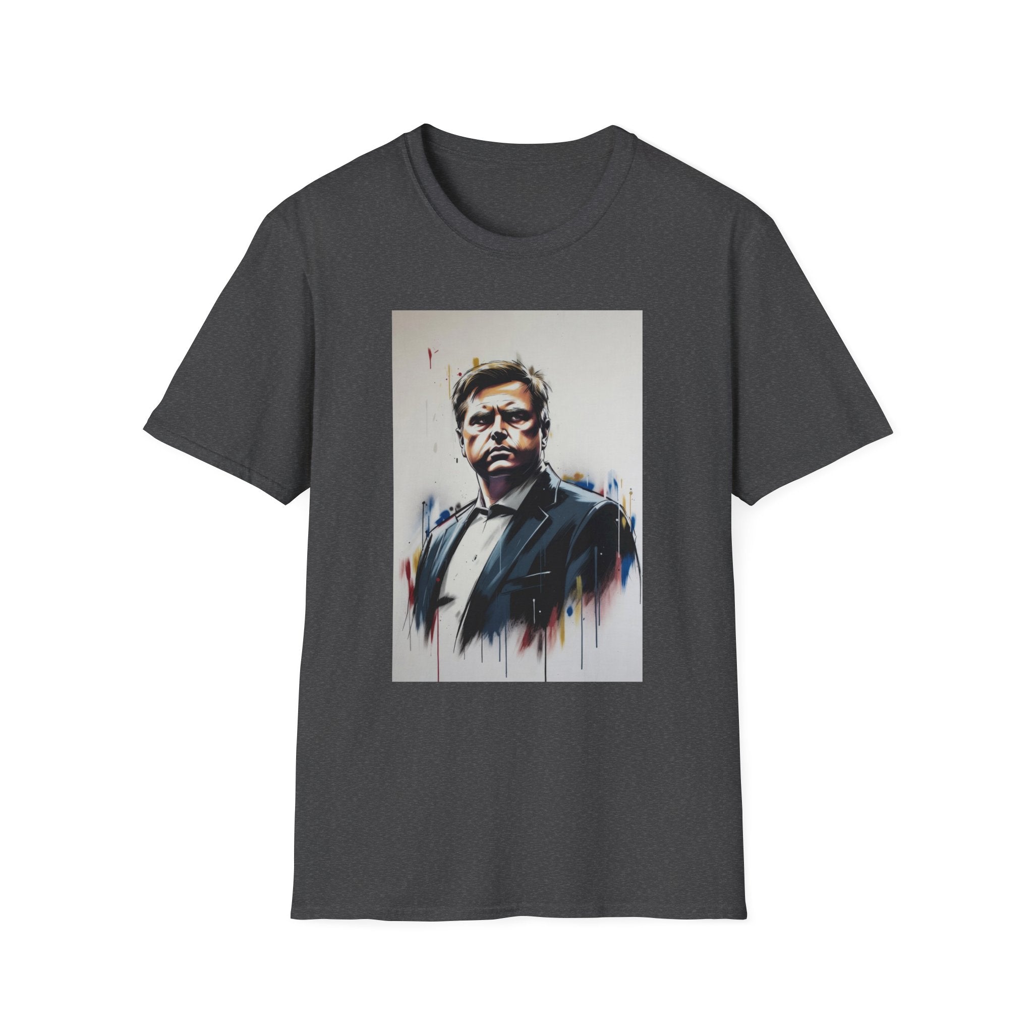 Portrait Artsy JD T-Shirt — Stylized Gentleman's Painted Face Graphic Tee