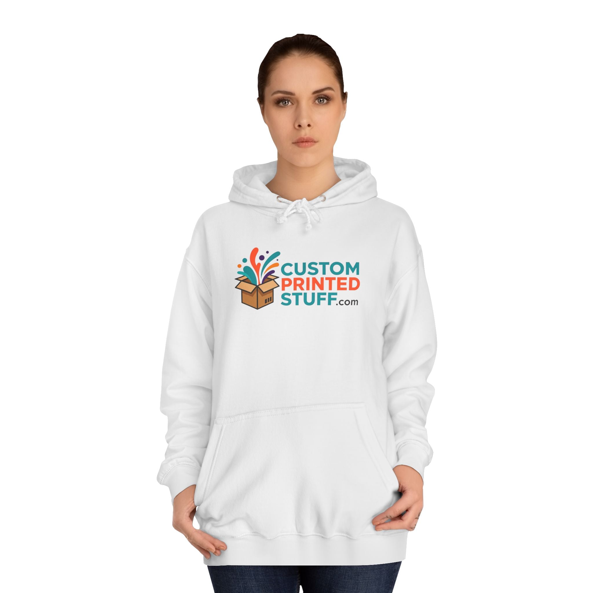 College Hoodie with Custom Printed Stuff Logo — Casual Campus Pullover