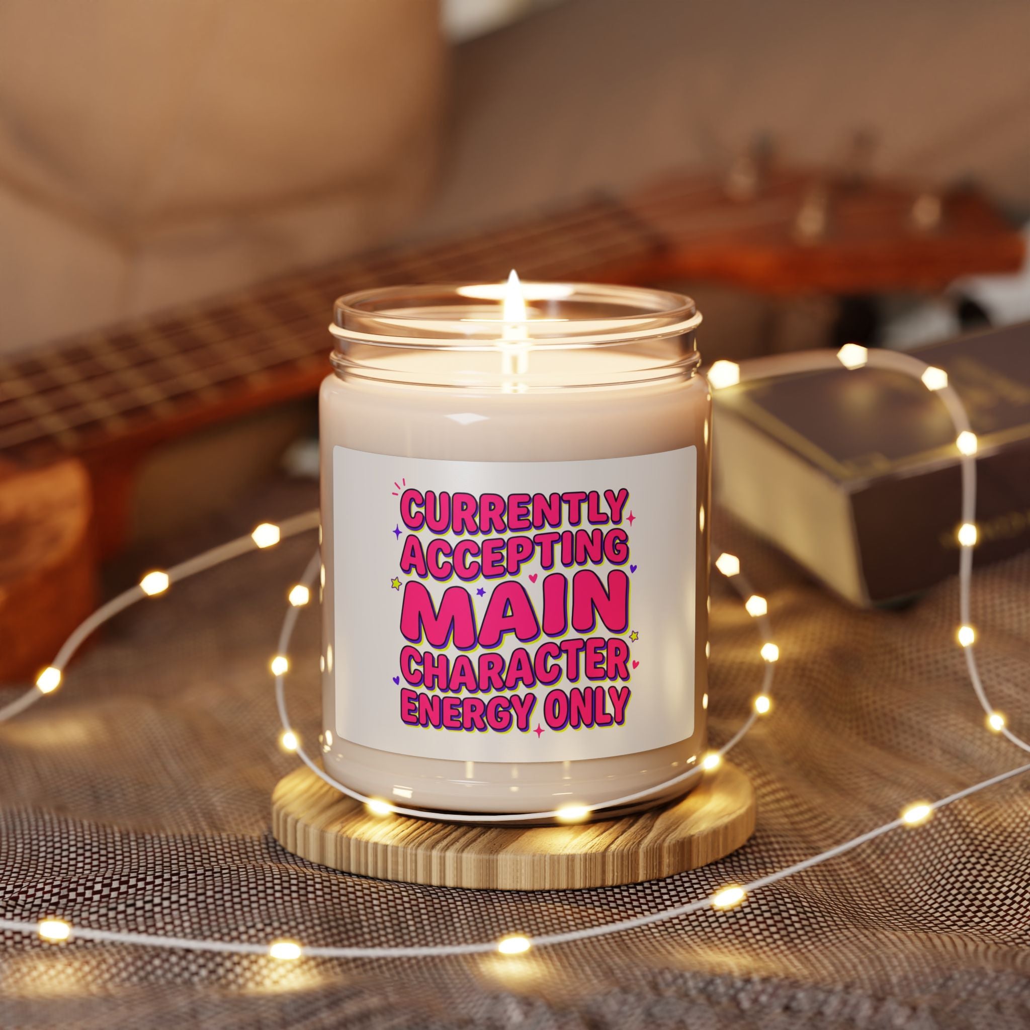 Main Character Energy Candle | Gen Z Sassy Snark, Coquette Typography