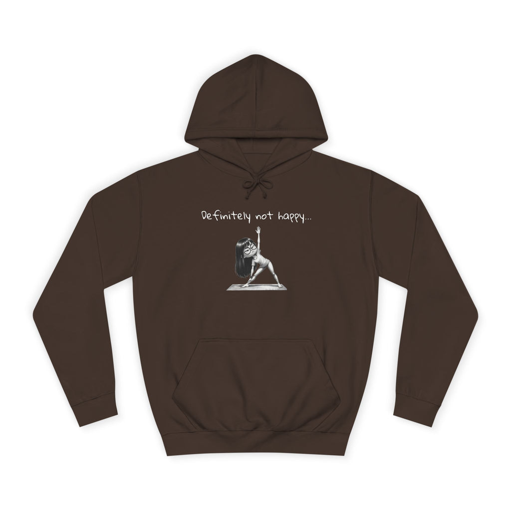 College Hoodie with Minimal Sketch Girl Design – 'She’s Not Crying' Campus Pullover