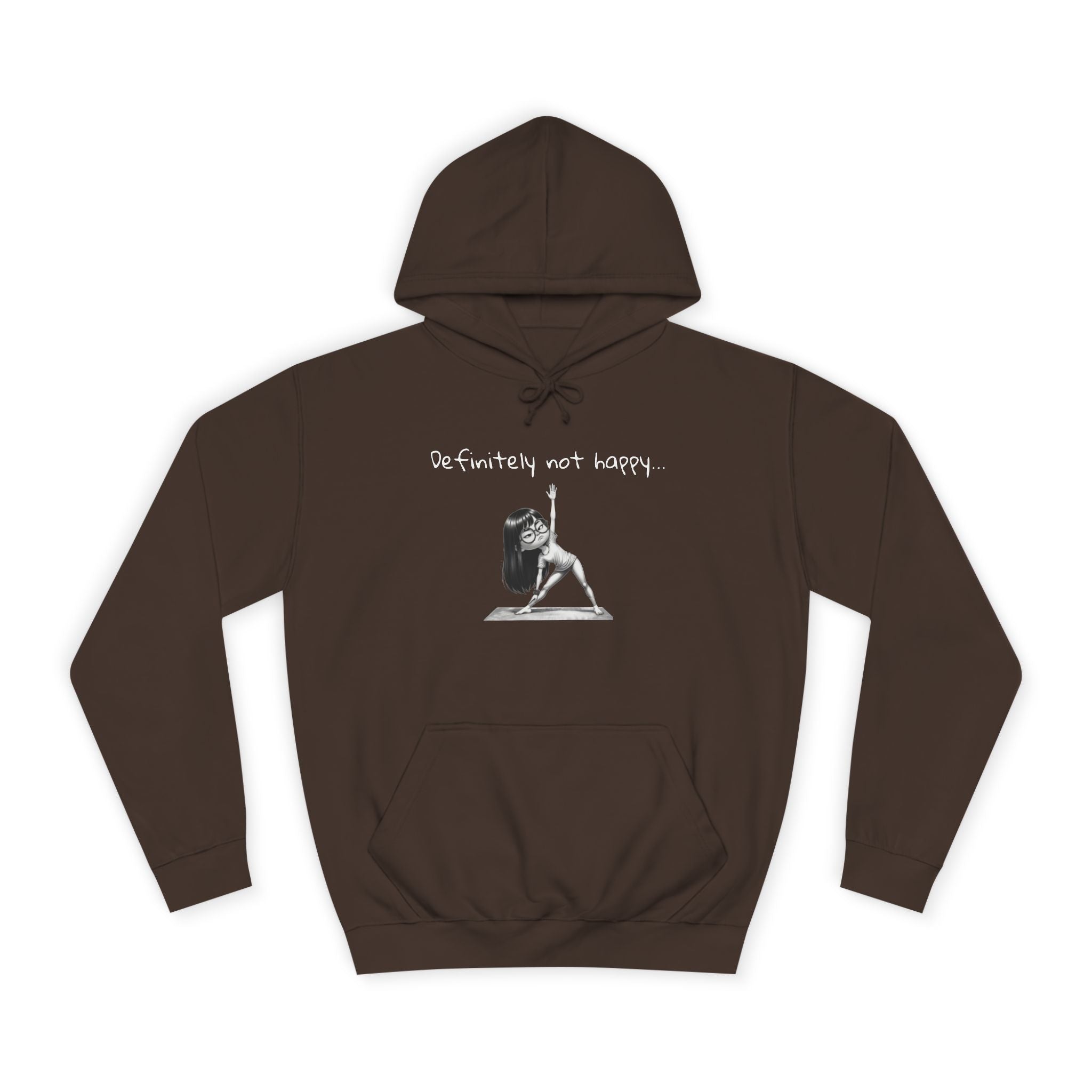 College Hoodie with Minimal Sketch Girl Design – 'She’s Not Crying' Campus Pullover