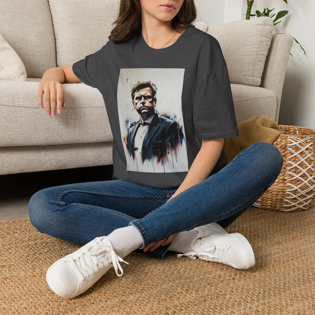 Portrait Artsy JD T-Shirt — Stylized Gentleman's Painted Face Graphic Tee