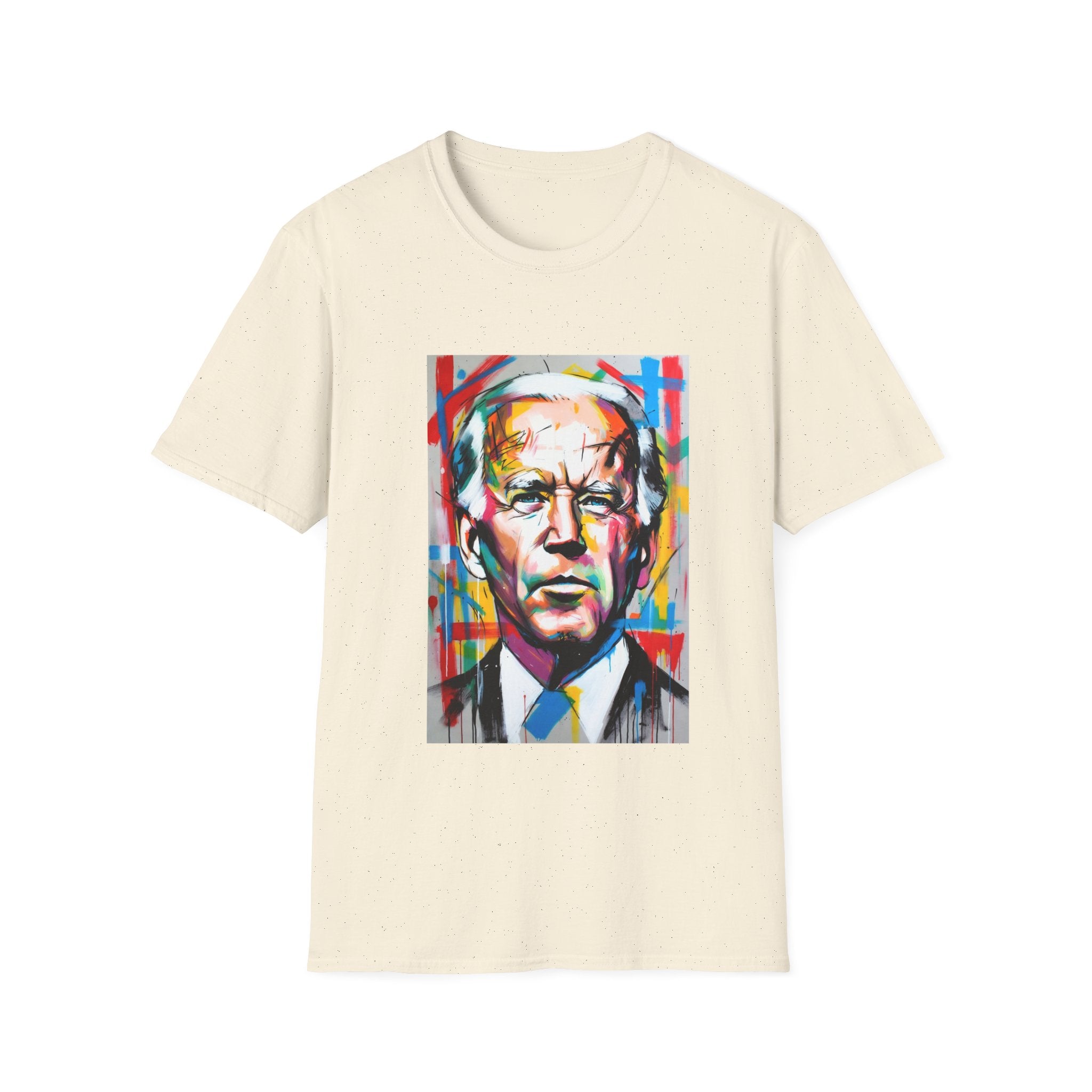Artsy Biden Portrait T‑Shirt — Colorful Pop Art President Tee