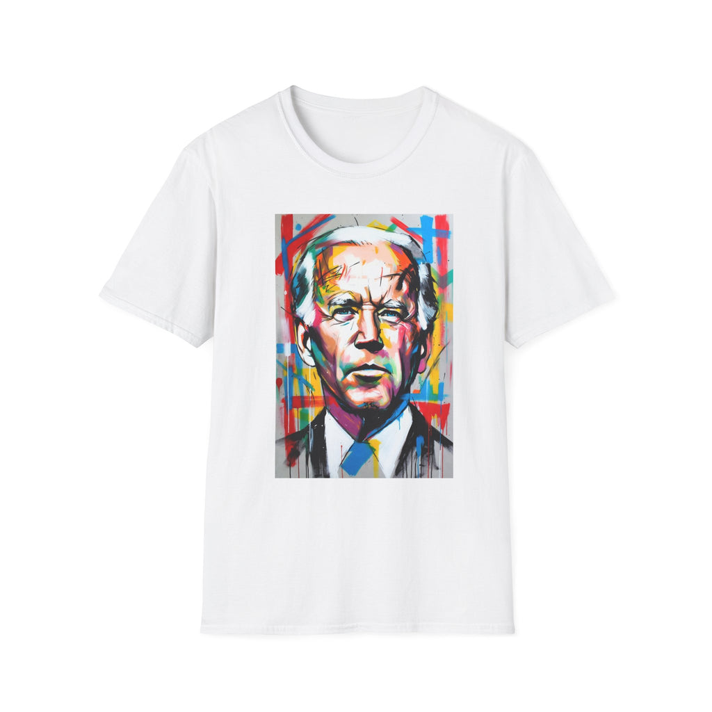 Artsy Biden Portrait T‑Shirt — Colorful Pop Art President Tee