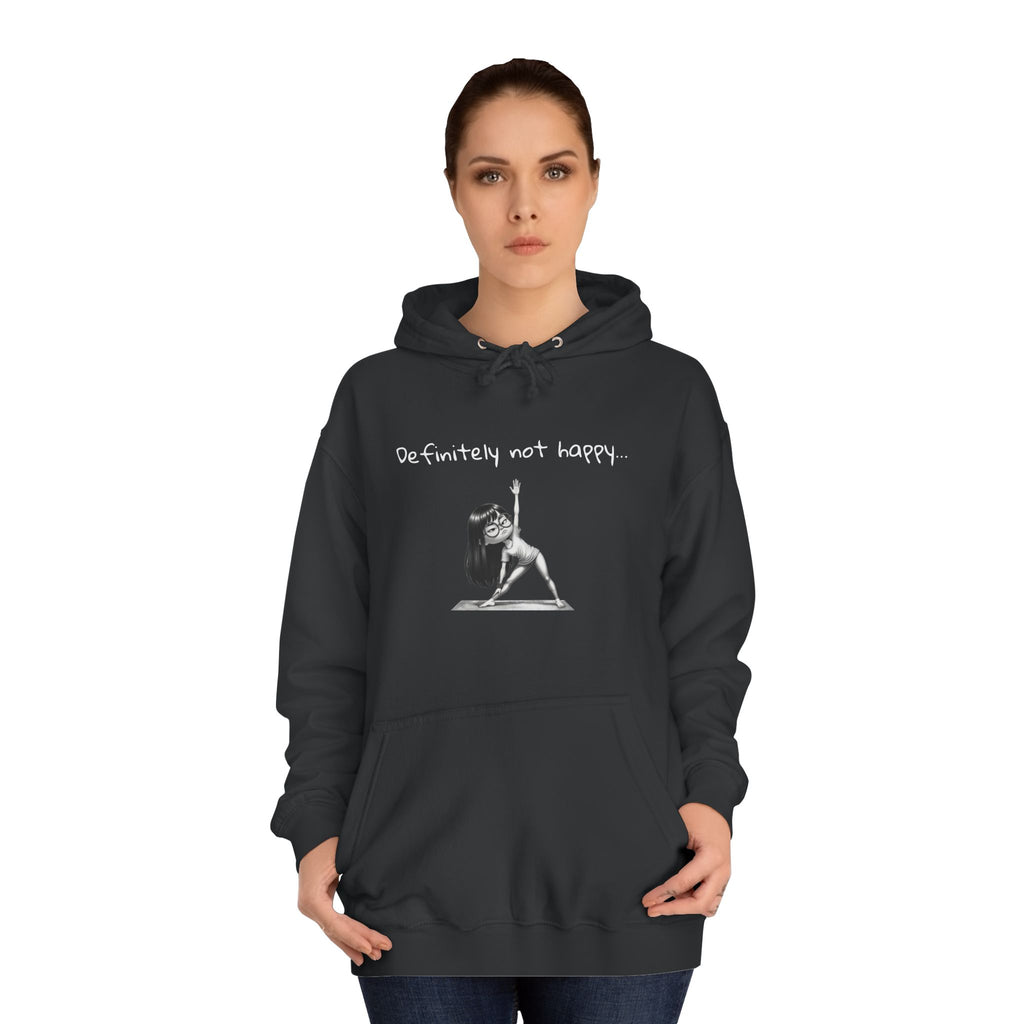 College Hoodie with Minimal Sketch Girl Design – 'She’s Not Crying' Campus Pullover