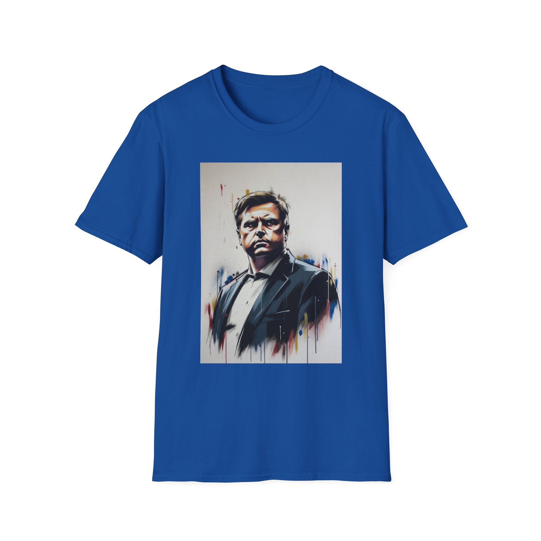 Portrait Artsy JD T-Shirt — Stylized Gentleman's Painted Face Graphic Tee