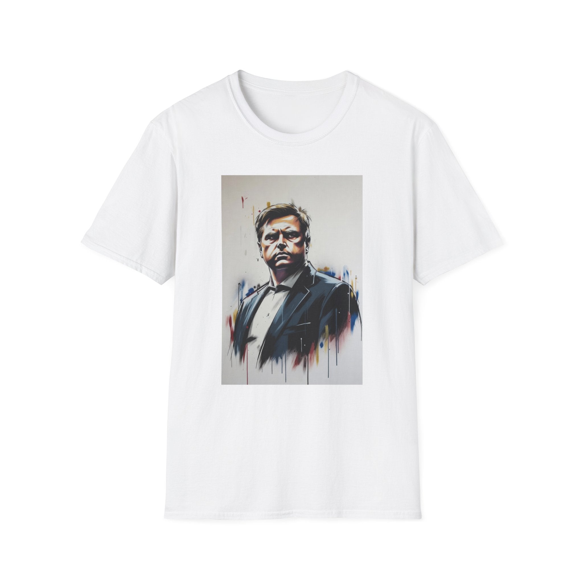 Portrait Artsy JD T-Shirt — Stylized Gentleman's Painted Face Graphic Tee
