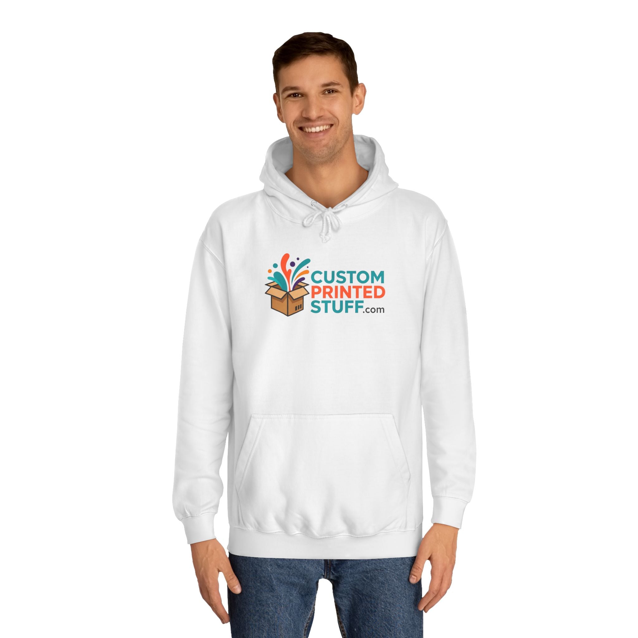 College Hoodie with Custom Printed Stuff Logo — Casual Campus Pullover