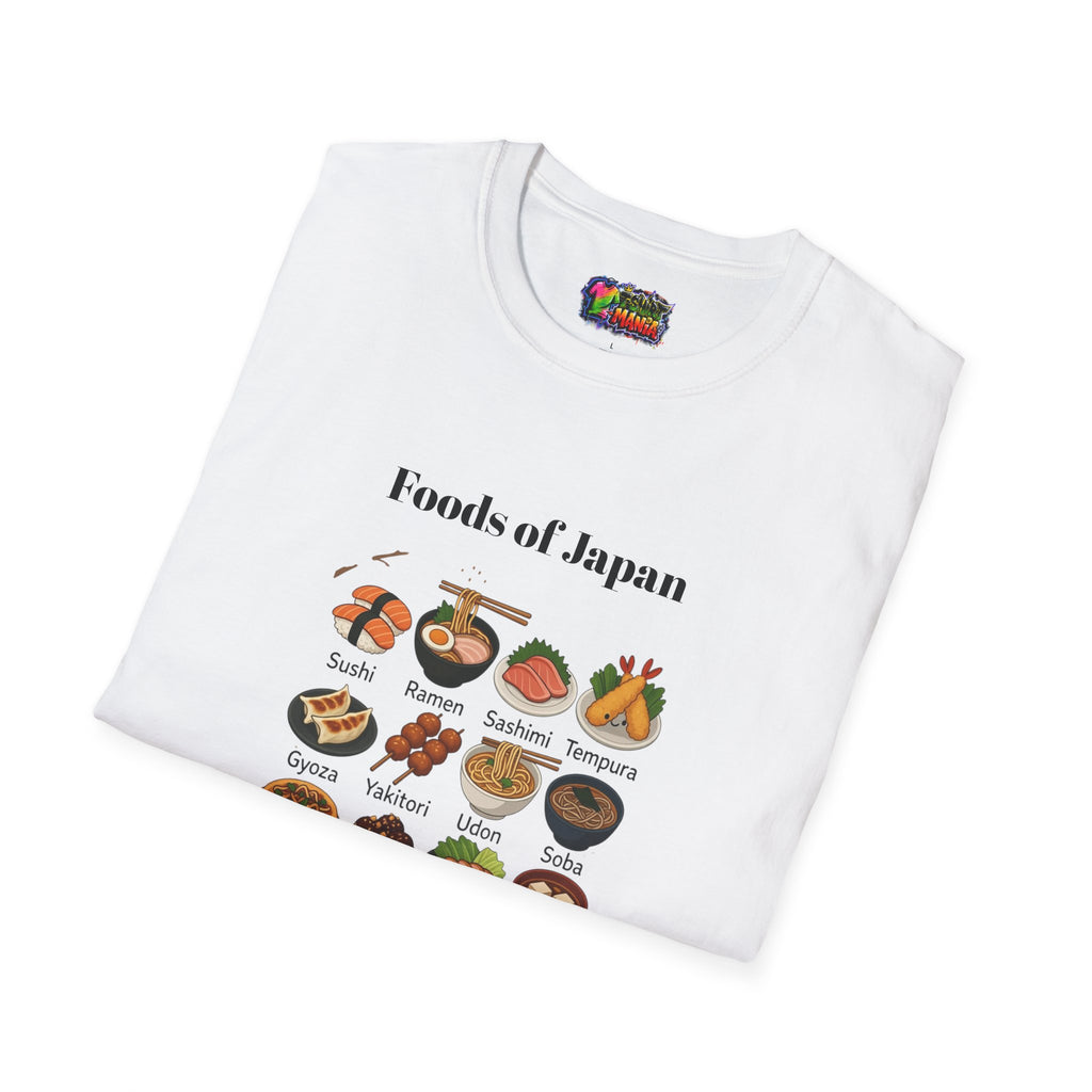 Japanese Food Chart T-Shirt — Illustrated Foods of Japan Graphic Tee