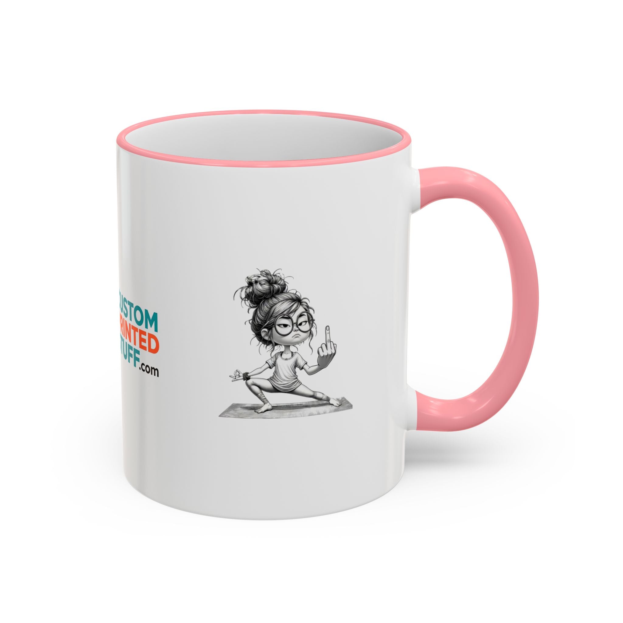 Custom Printed Accent Rim & Handle Mug — Personalized Logo Coffee Cup (11oz, 15oz)