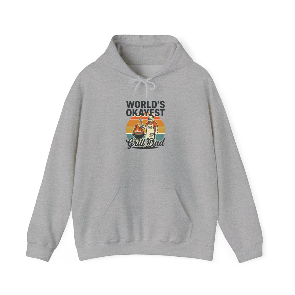 World's Okayest Grill Dad Hoodie | Father's Day, sarcastic retro outdoorsy