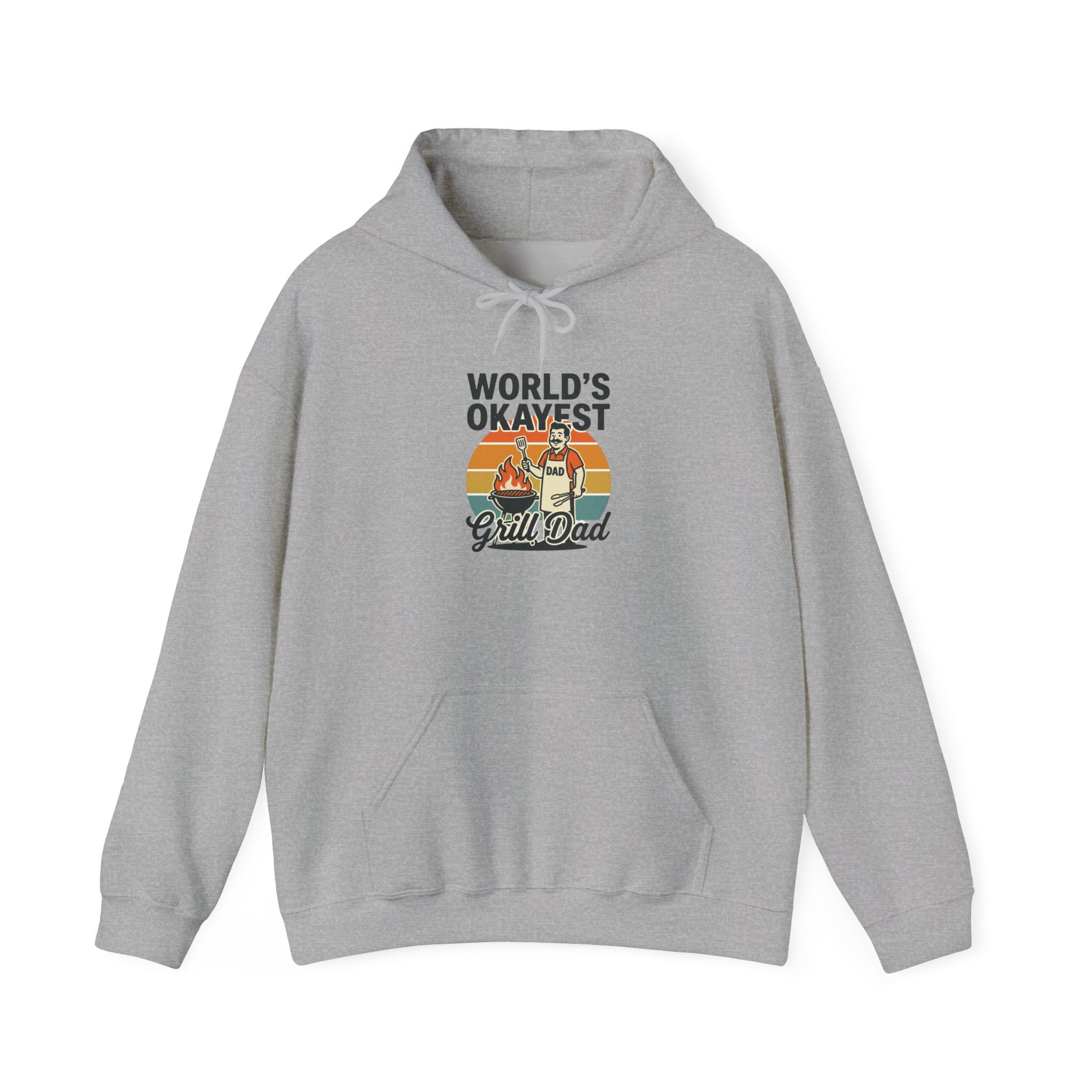 World's Okayest Grill Dad Hoodie | Father's Day, sarcastic retro outdoorsy