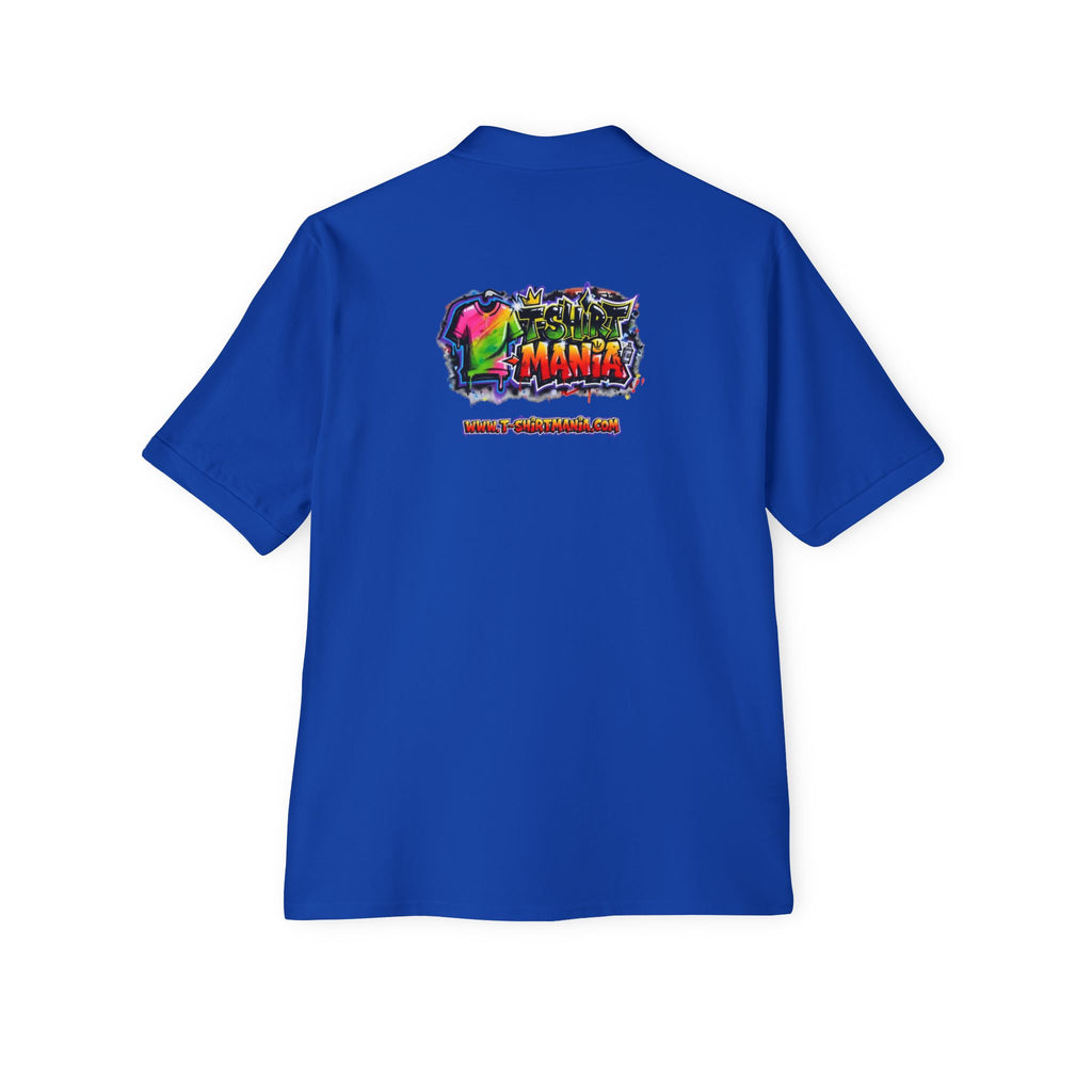Men's Polo — Colorful Graffiti 'MANIA' Logo Performance Shirt