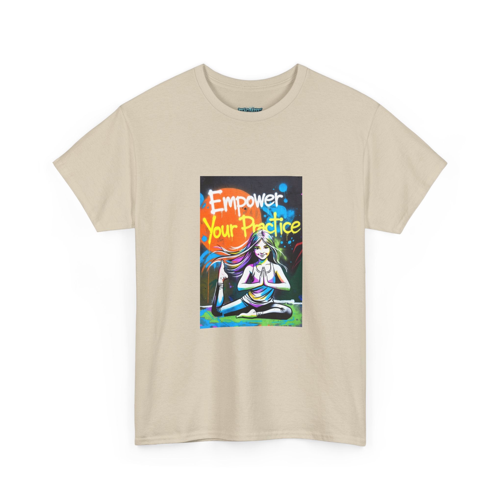 Empower Your Practice yoga pose illustration T-Shirt | meditation graphic tee