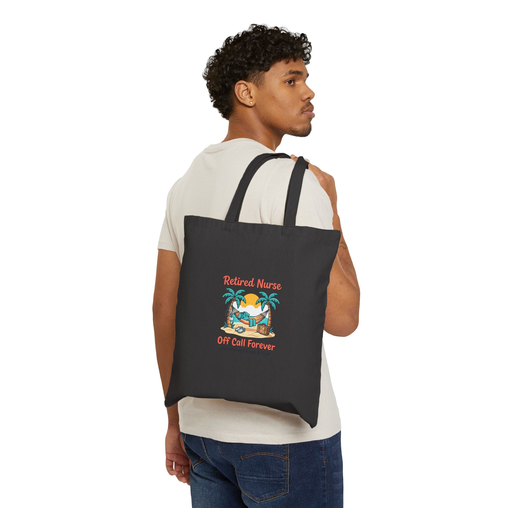 Retired Nurse Beach Life Tote | Retirement, Personalized Year