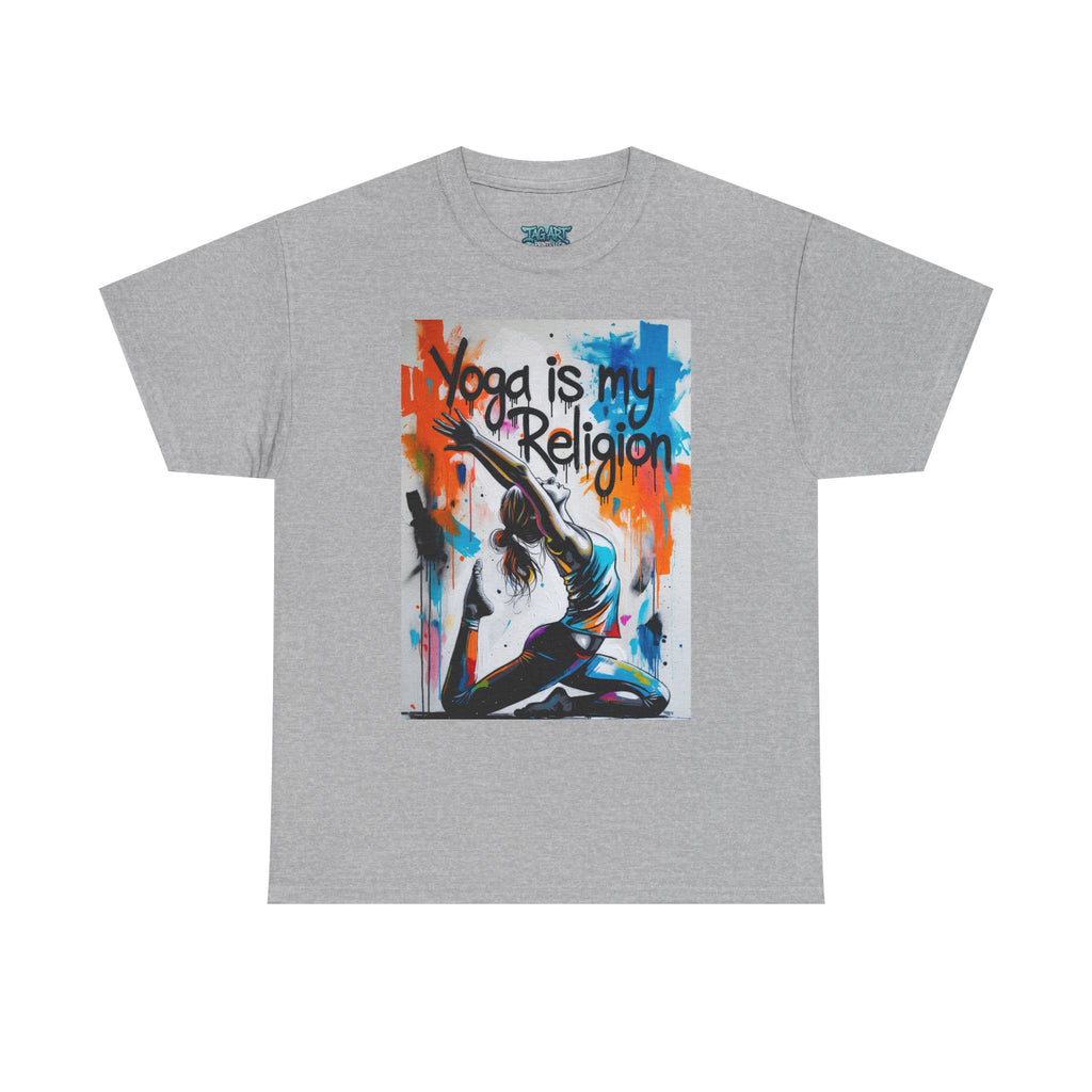 Yoga Is My Religion T-Shirt | Yoga Pose Graphic Tee, Meditation Apparel