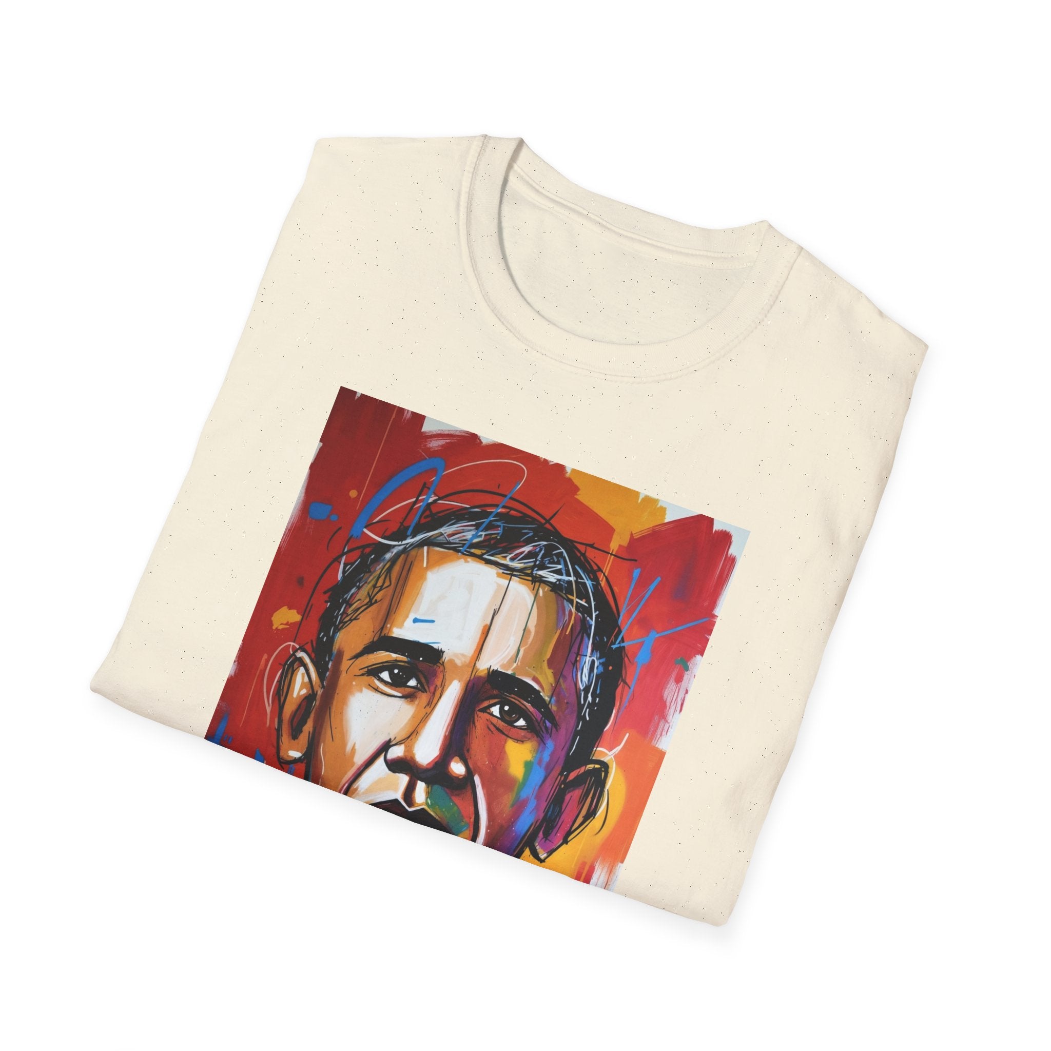 Colorful Portrait Tee — Vibrant Abstract Political Leader Art