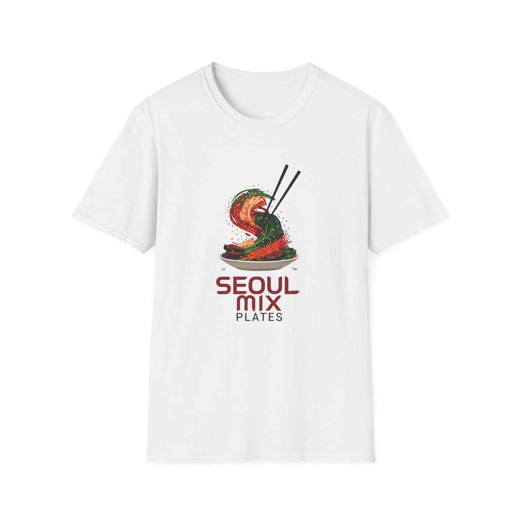 Korean Food T-Shirt — 'Seoul Mix Plates' Noodle & Chopsticks Graphic Tee