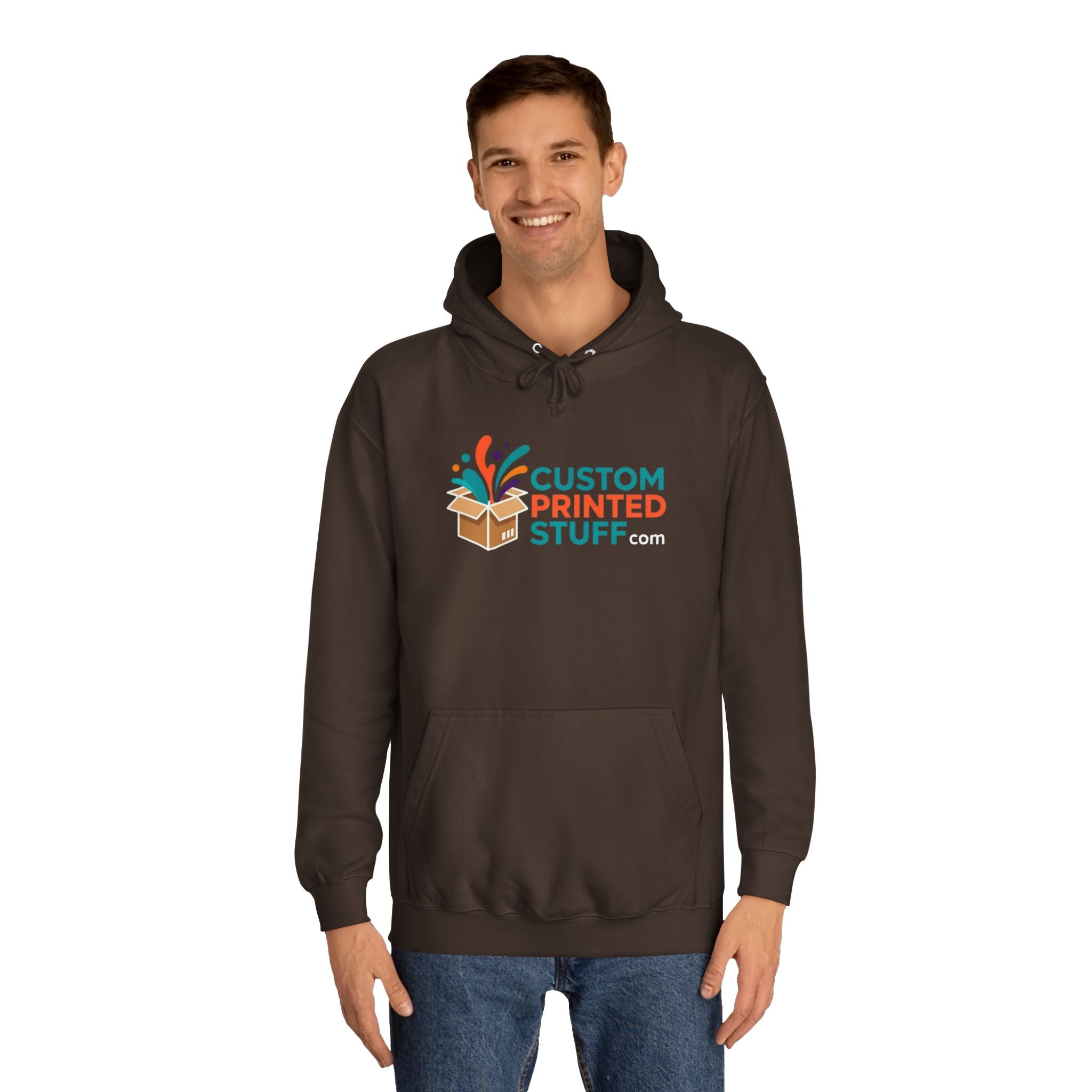 College Hoodie with Custom Printed Stuff Logo — Casual Campus Pullover