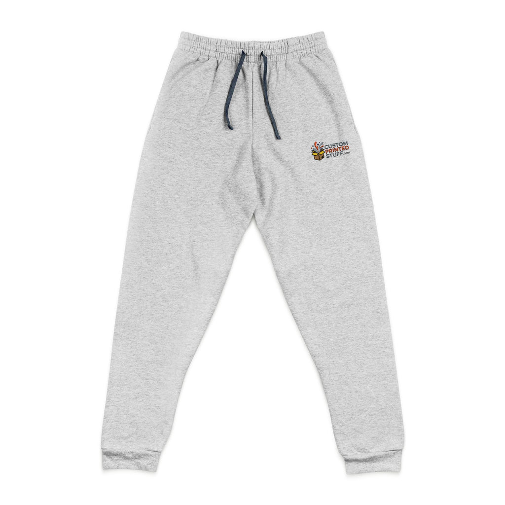 Embroidered 'Good Vibes' Grey Joggers — Casual Comfort Lounge Pants