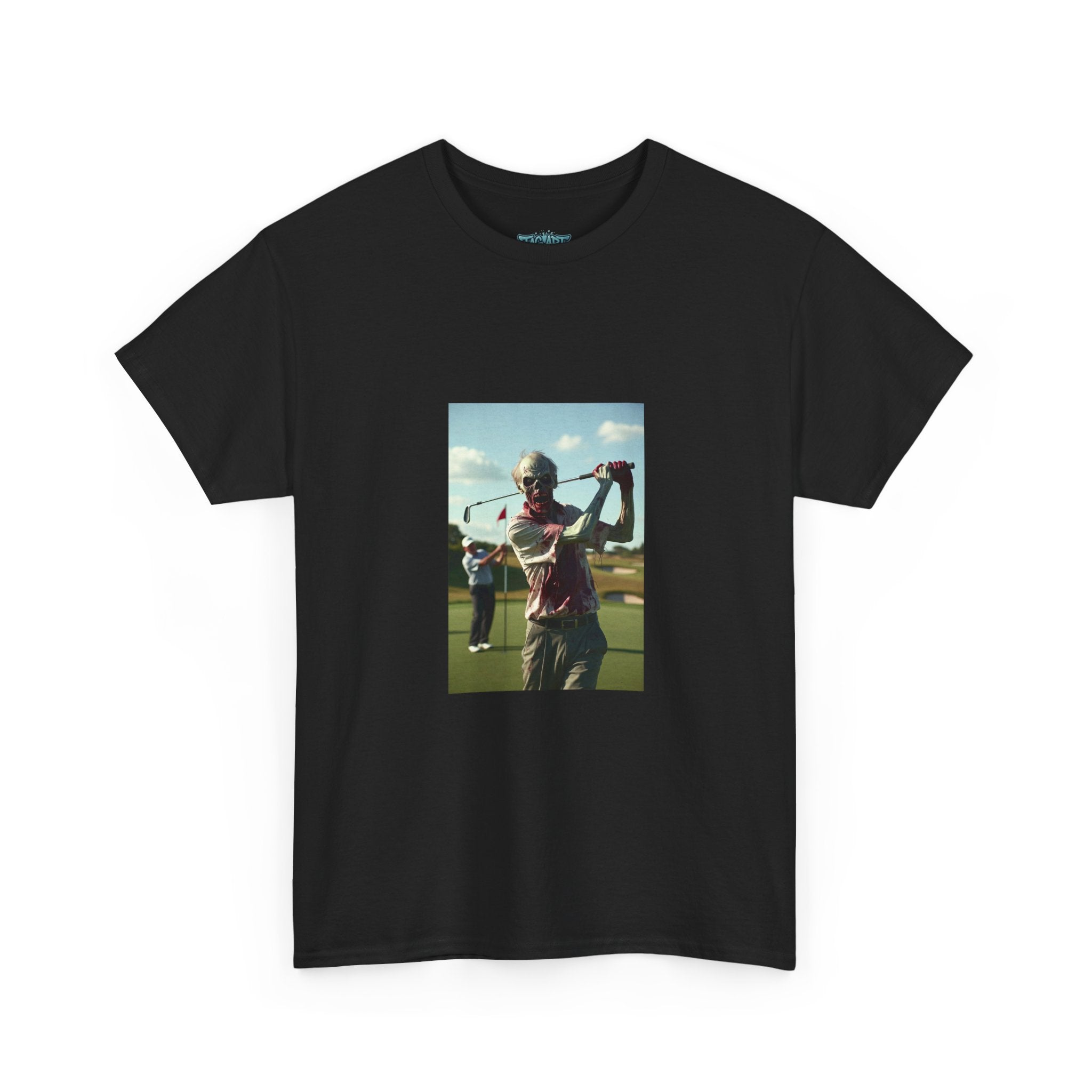 Golfer Swing Photo Tee | Vintage Golf Course Graphic T-Shirt