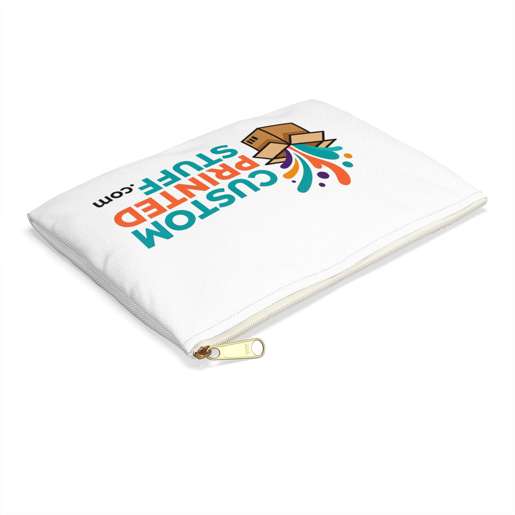 Custom Printed Accessory Pouch - Logo Cosmetic Bag for Travel & Organization