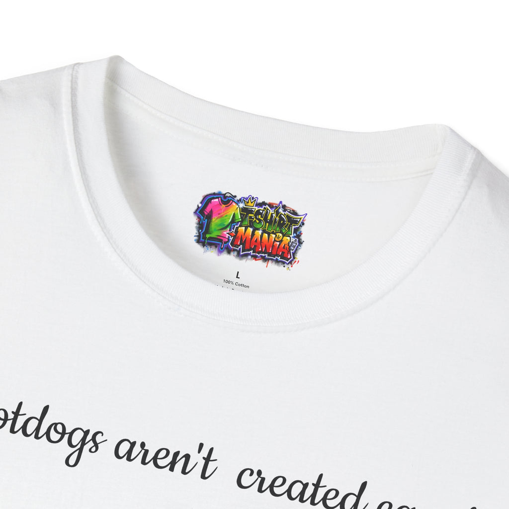 Hotdog Graphic T-Shirt — "All Hotdogs Aren't Created Equal" Funny Food Lover Tee