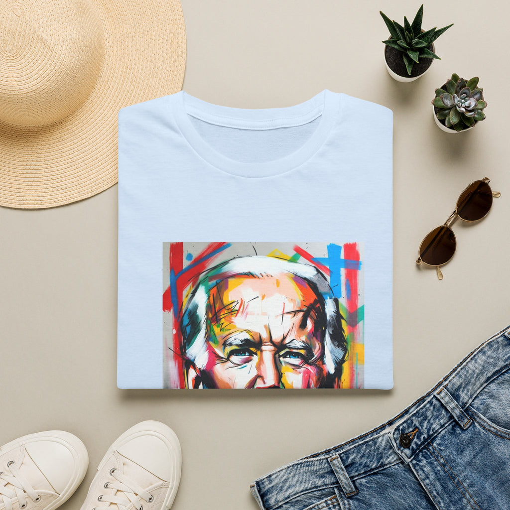 Artsy Biden Portrait T‑Shirt — Colorful Pop Art President Tee