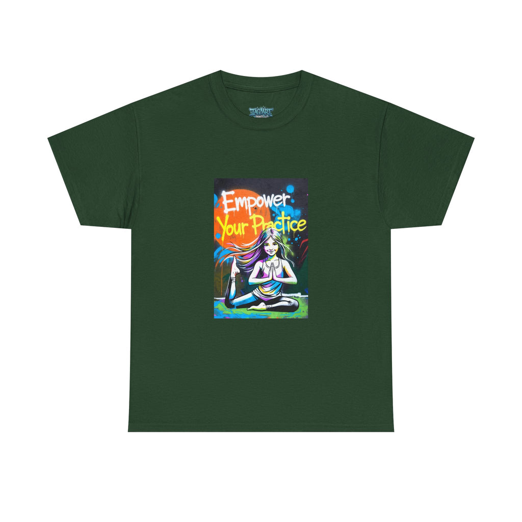 Empower Your Practice yoga pose illustration T-Shirt | meditation graphic tee