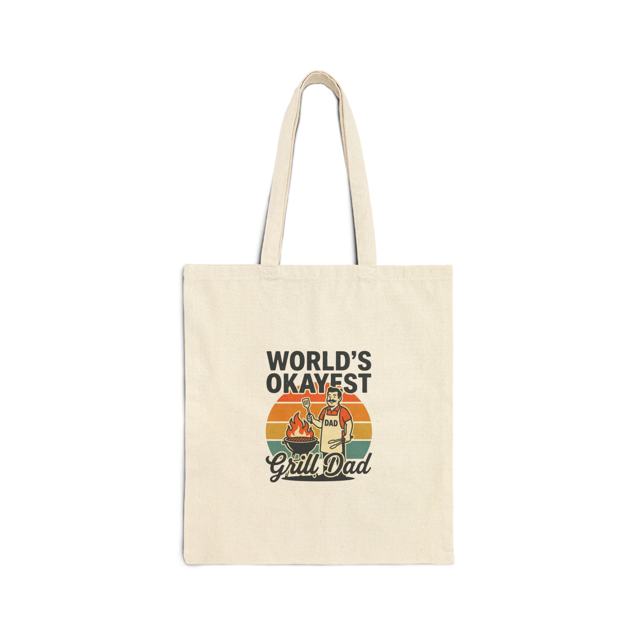 World's Okayest Grill Dad Tote, Father's Day, Retro Outdoorsy