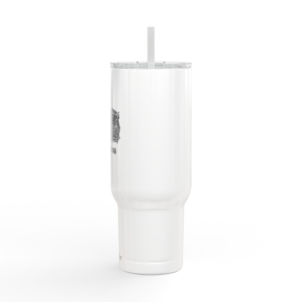 40oz Insulated Travel Tumbler with Lid & Straw — Engraved Adventure Logo