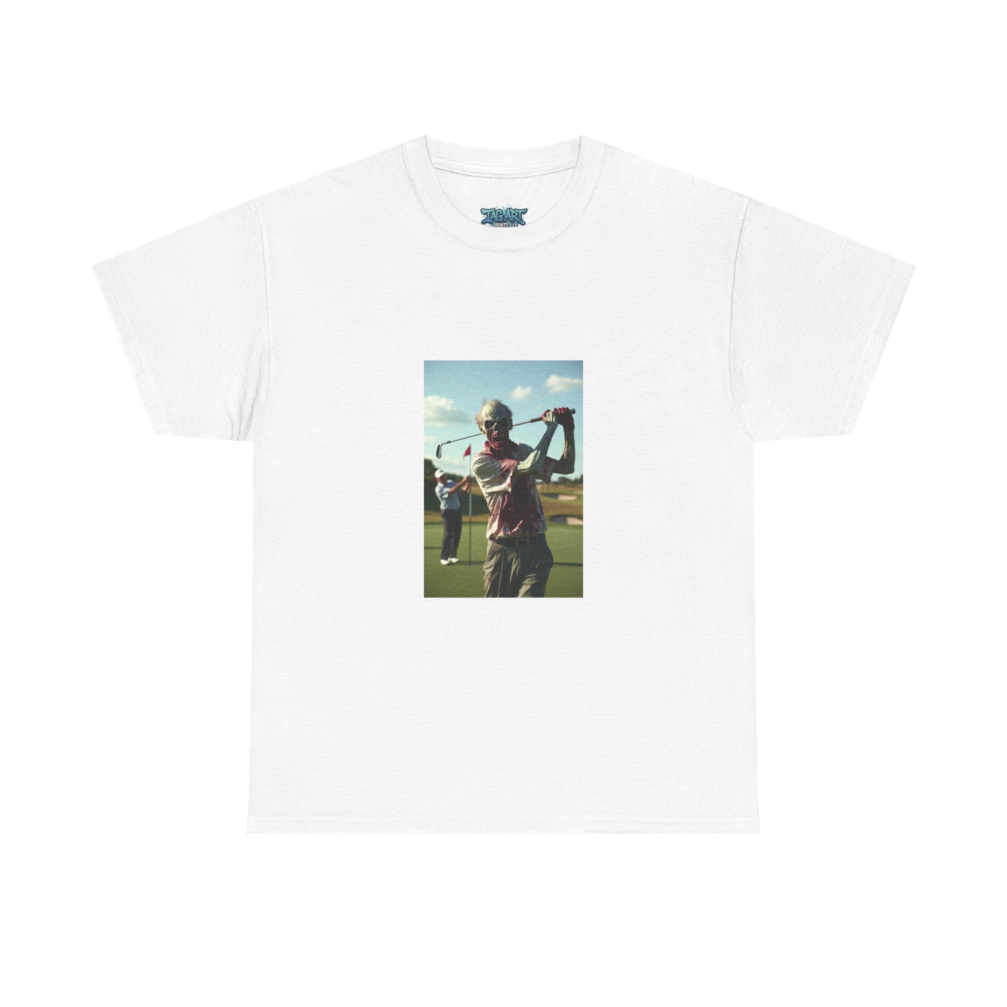 Golfer Swing Photo Tee | Vintage Golf Course Graphic T-Shirt