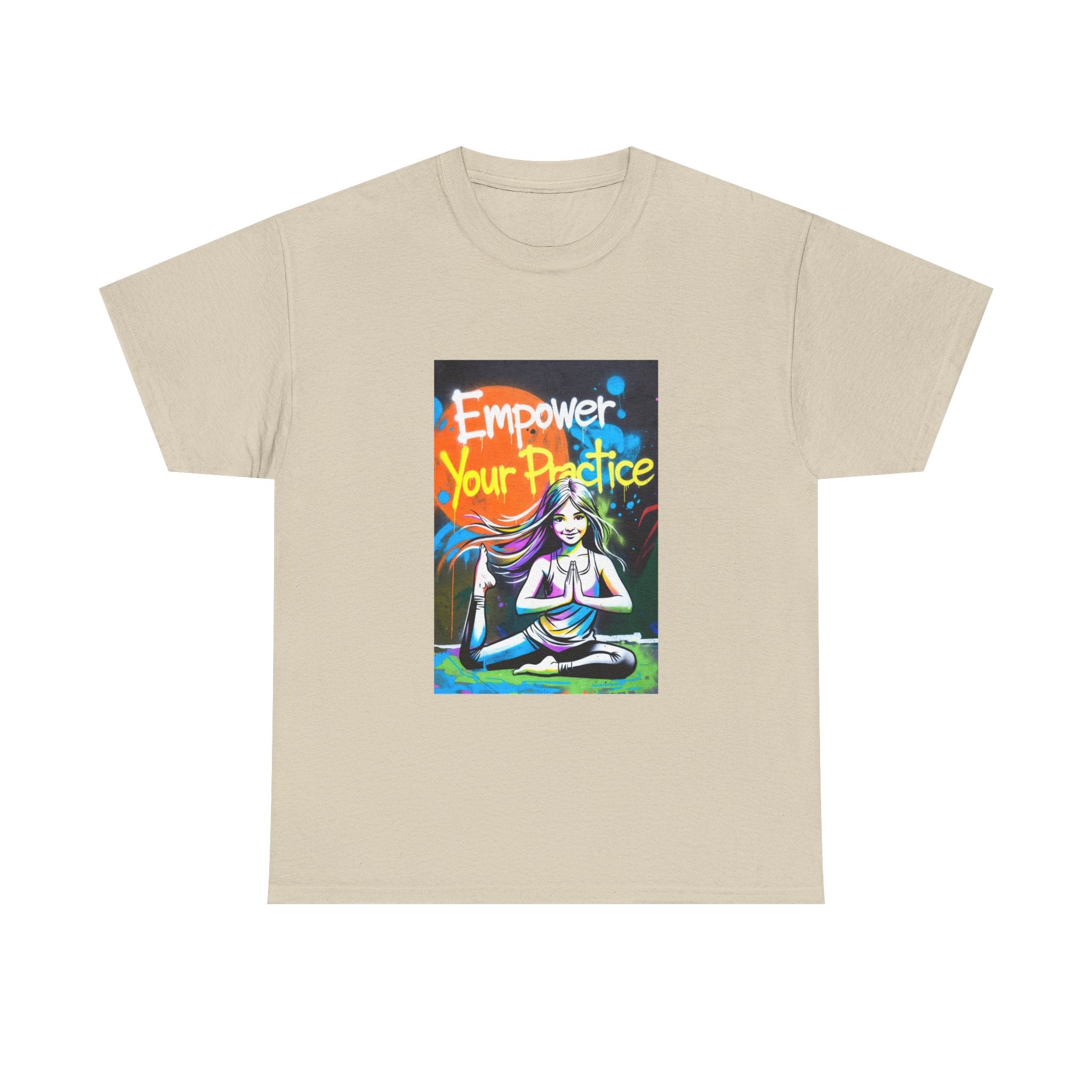 Empower Your Practice yoga pose illustration T-Shirt | meditation graphic tee